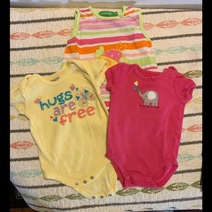 Three piece bundle for baby girl like new.
